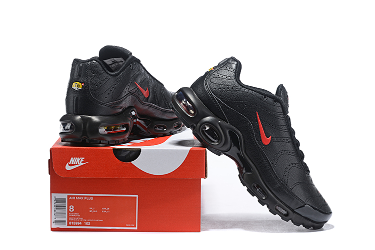 Men Nike Air Max Plus8909 Black Red Running Shoes - Click Image to Close